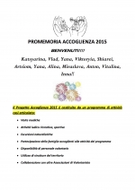 Programma del Progetto Accoglienza 2015
