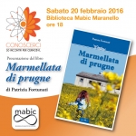Presentazione del libro “Marmellata di prugne” di Patrizia Fortunati